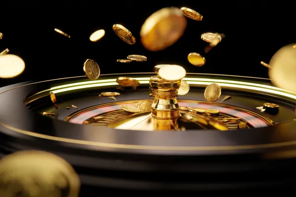 09DET Jackpot Slots — Spin for massive rewards A dramatic shot of winning sevens landing on a slot reel surrounded by shining gold coins, symbolizing big wins.
